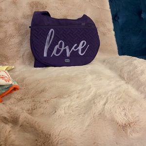 Lug crossbody bag with “love” printed on one side